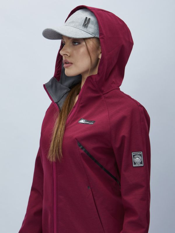 Women's windbreaker MTFORCE spring crimson 22213M